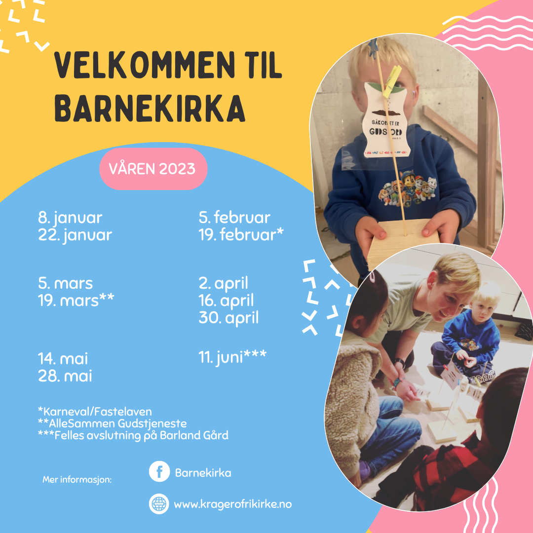 vELKOMMEN TIL BARNEKIRKA